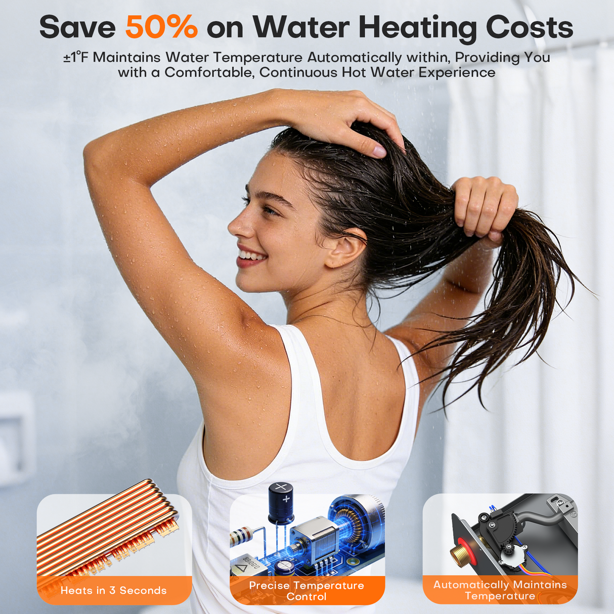 WM36 Plus Smart Whole-House Tankless Electric Water Heater